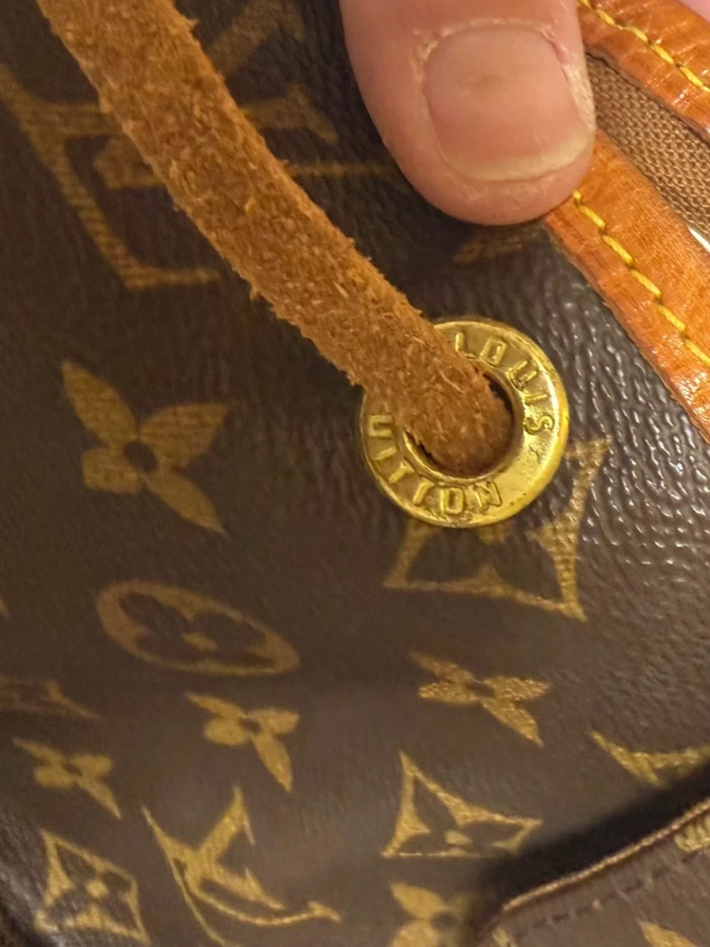 Louis Vuitton Monogram Canvas Backpack in Brown with Tan Trim and Gold Hardware - Picture 8 of 8